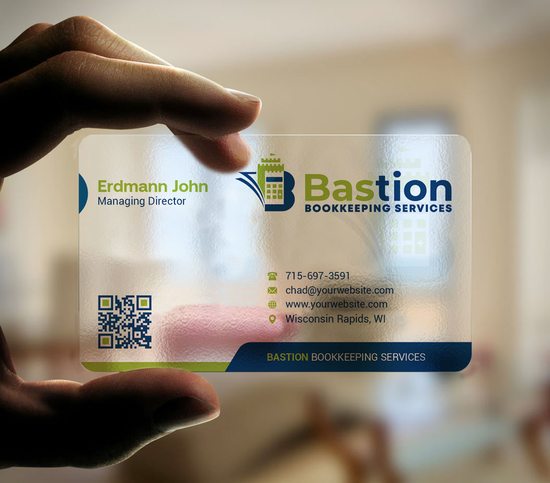 Business Card Design by INDIAN_Ashok for Bastion Bookkeeping Services | Design #33901510