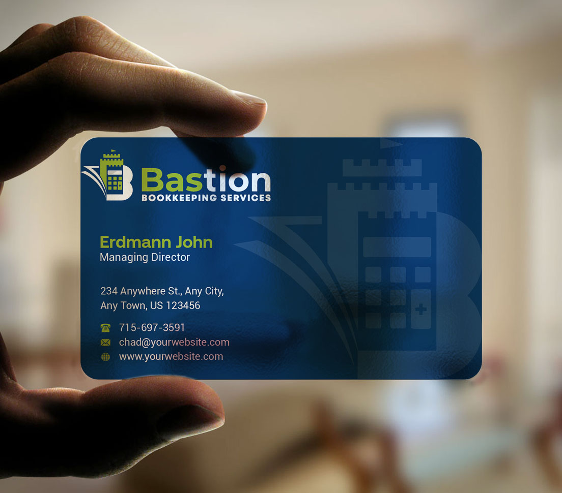 Business Card Design by INDIAN_Ashok for Bastion Bookkeeping Services | Design #33901513