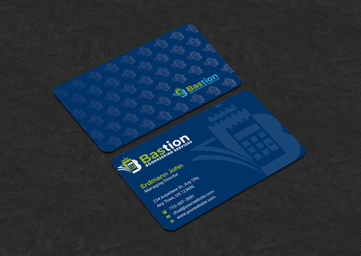 Business Card Design by INDIAN_Ashok for Bastion Bookkeeping Services | Design #33901524