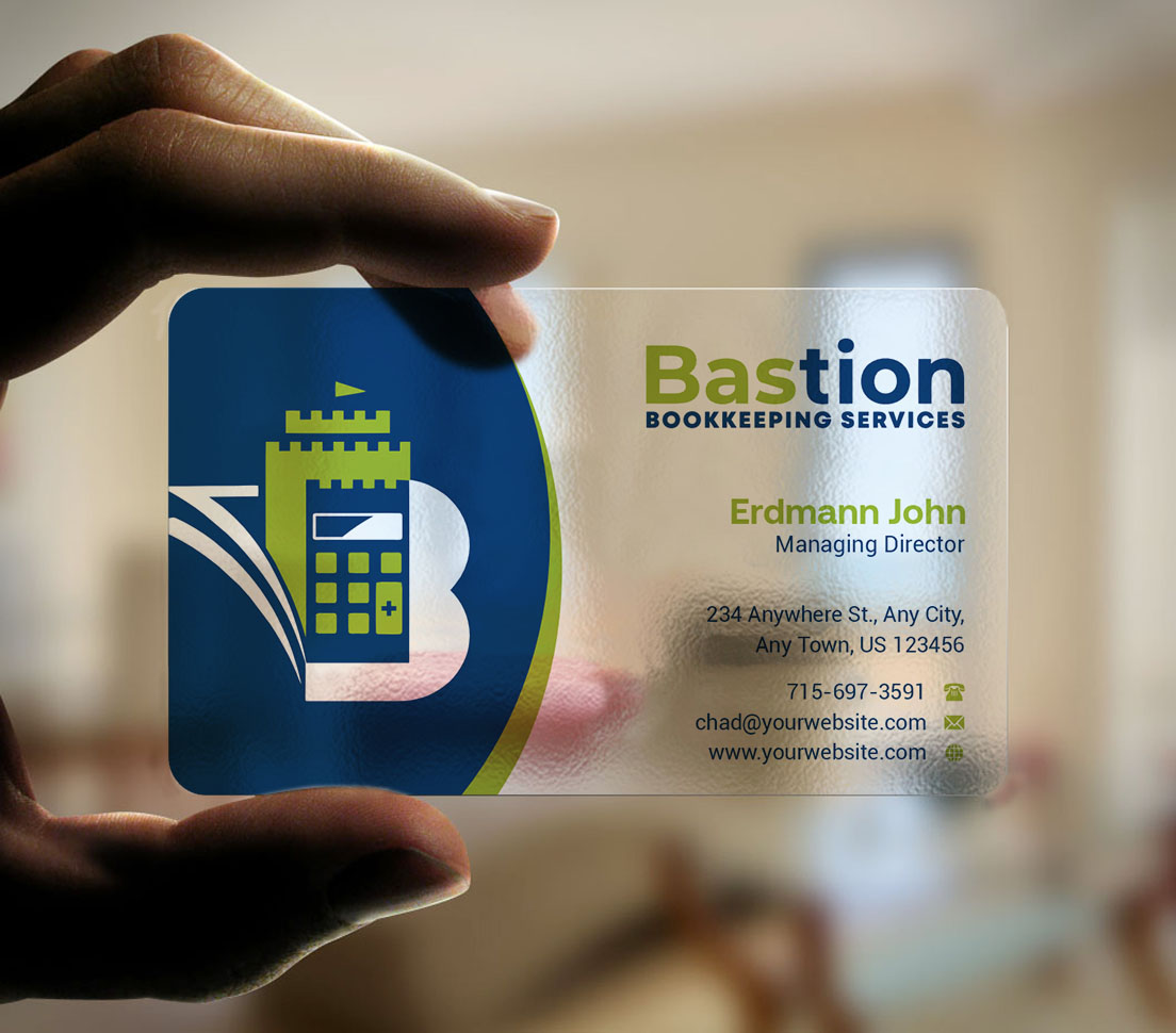 Design de Carte de Visite par INDIAN_Ashok pour Bastion Bookkeeping Services | Design #33901525