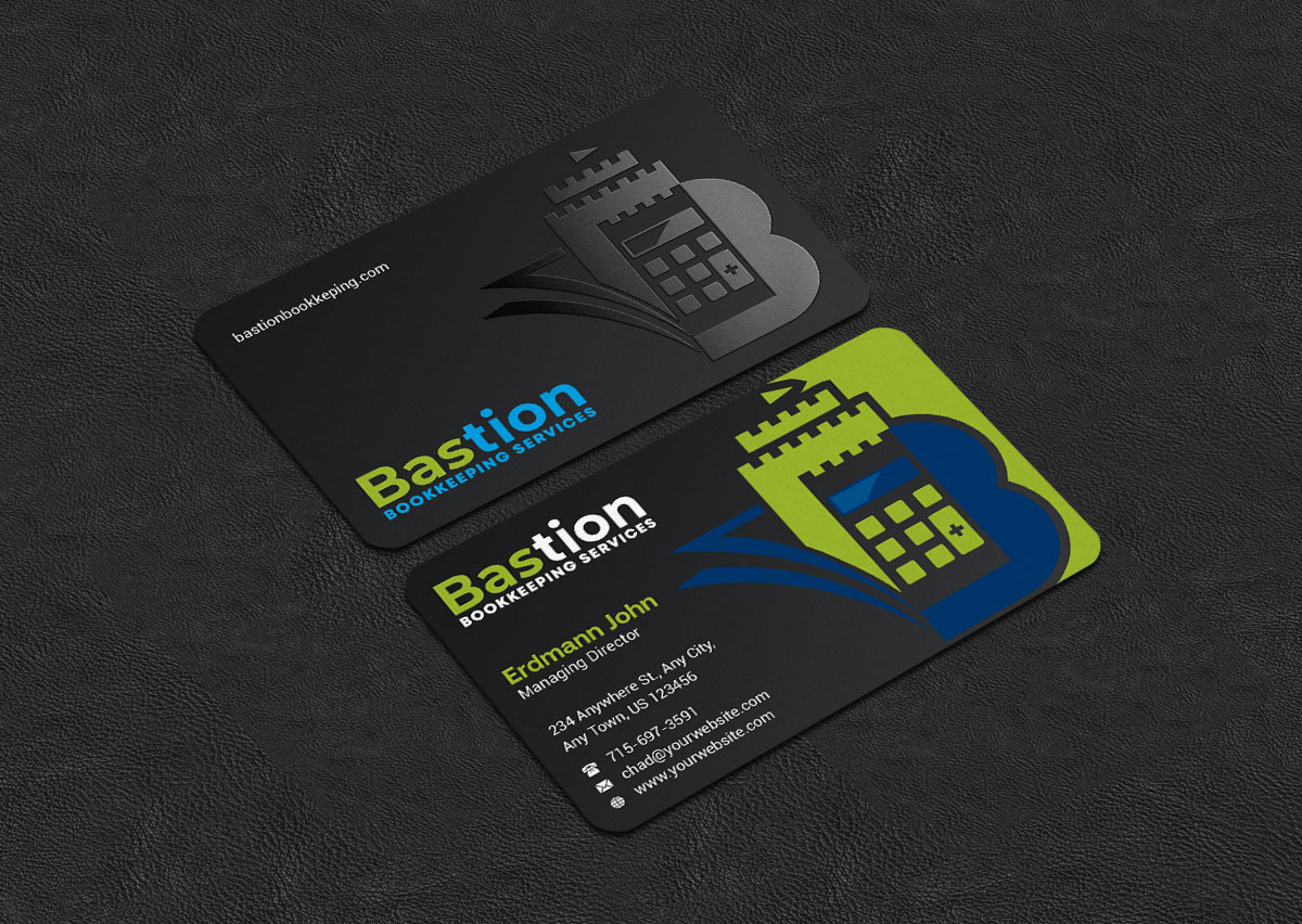 Design de Carte de Visite par INDIAN_Ashok pour Bastion Bookkeeping Services | Design #33901531