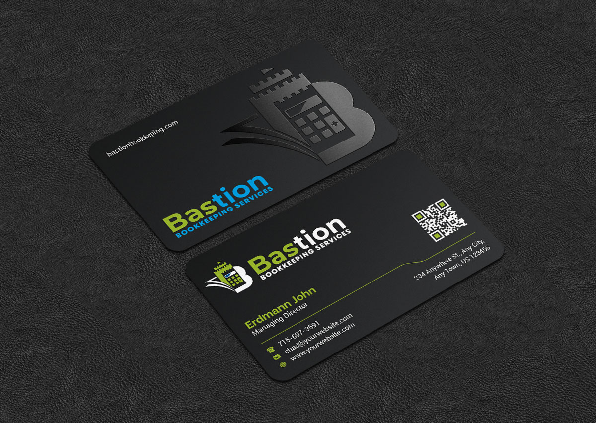 Business Card Design by INDIAN_Ashok for Bastion Bookkeeping Services | Design #33901535