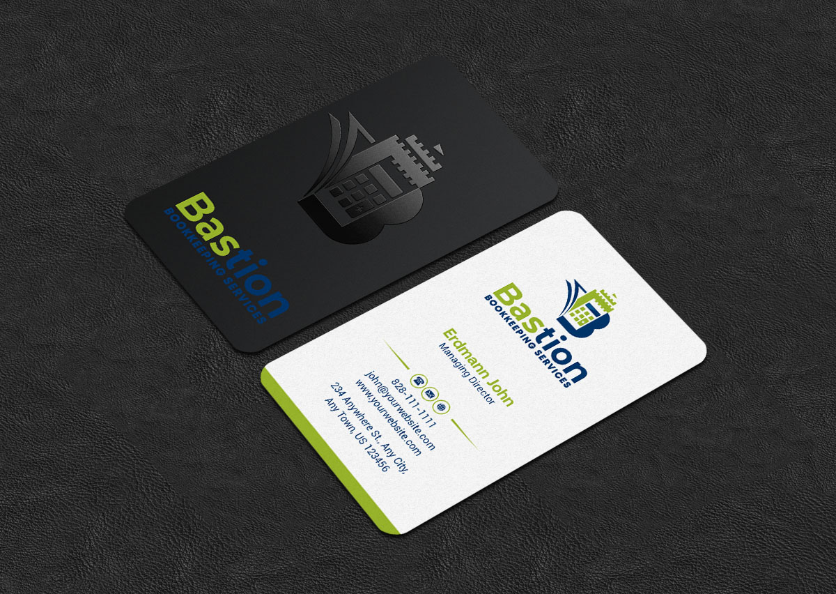 Business Card Design by INDIAN_Ashok for Bastion Bookkeeping Services | Design #33901536
