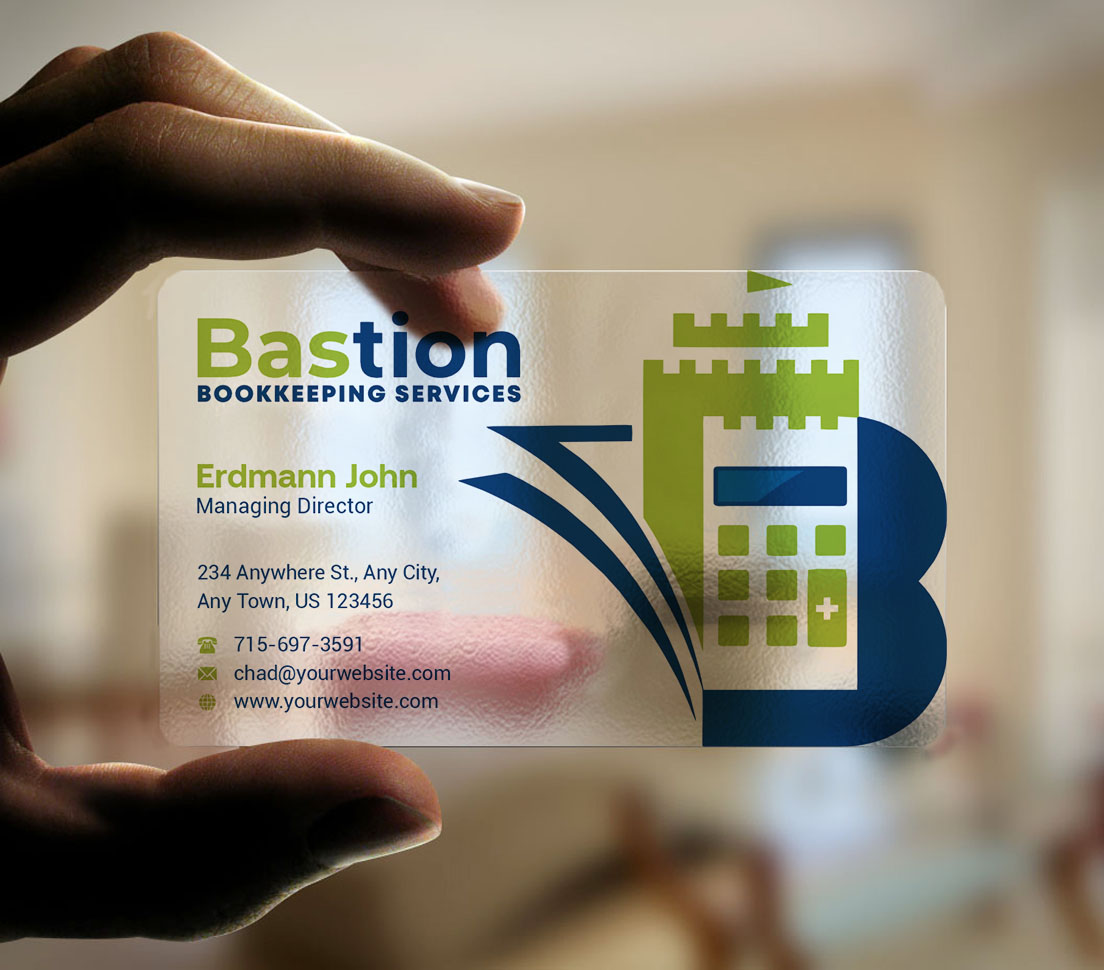 Business Card Design by INDIAN_Ashok for Bastion Bookkeeping Services | Design #33901538