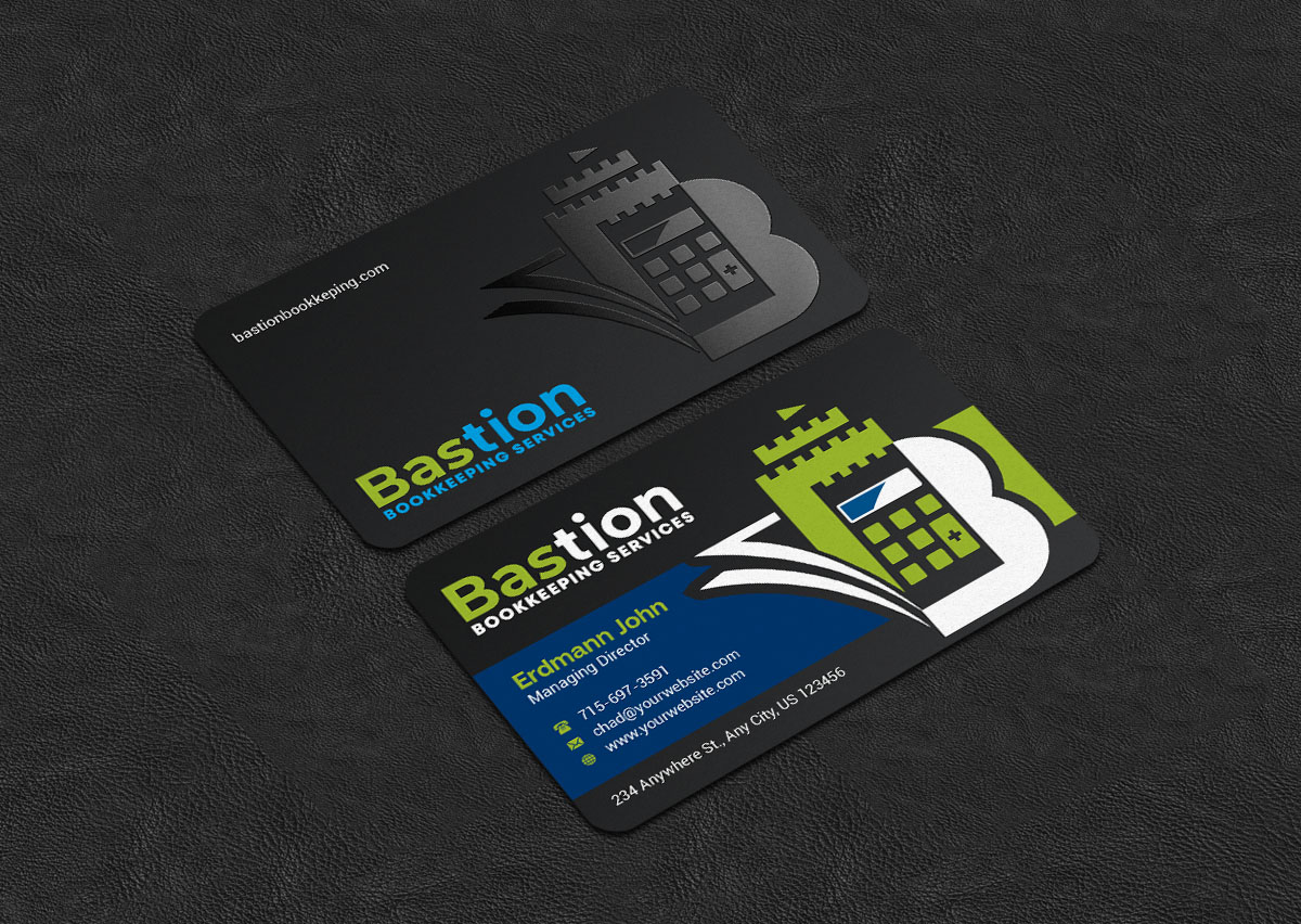 Business Card Design by INDIAN_Ashok for Bastion Bookkeeping Services | Design #33901539
