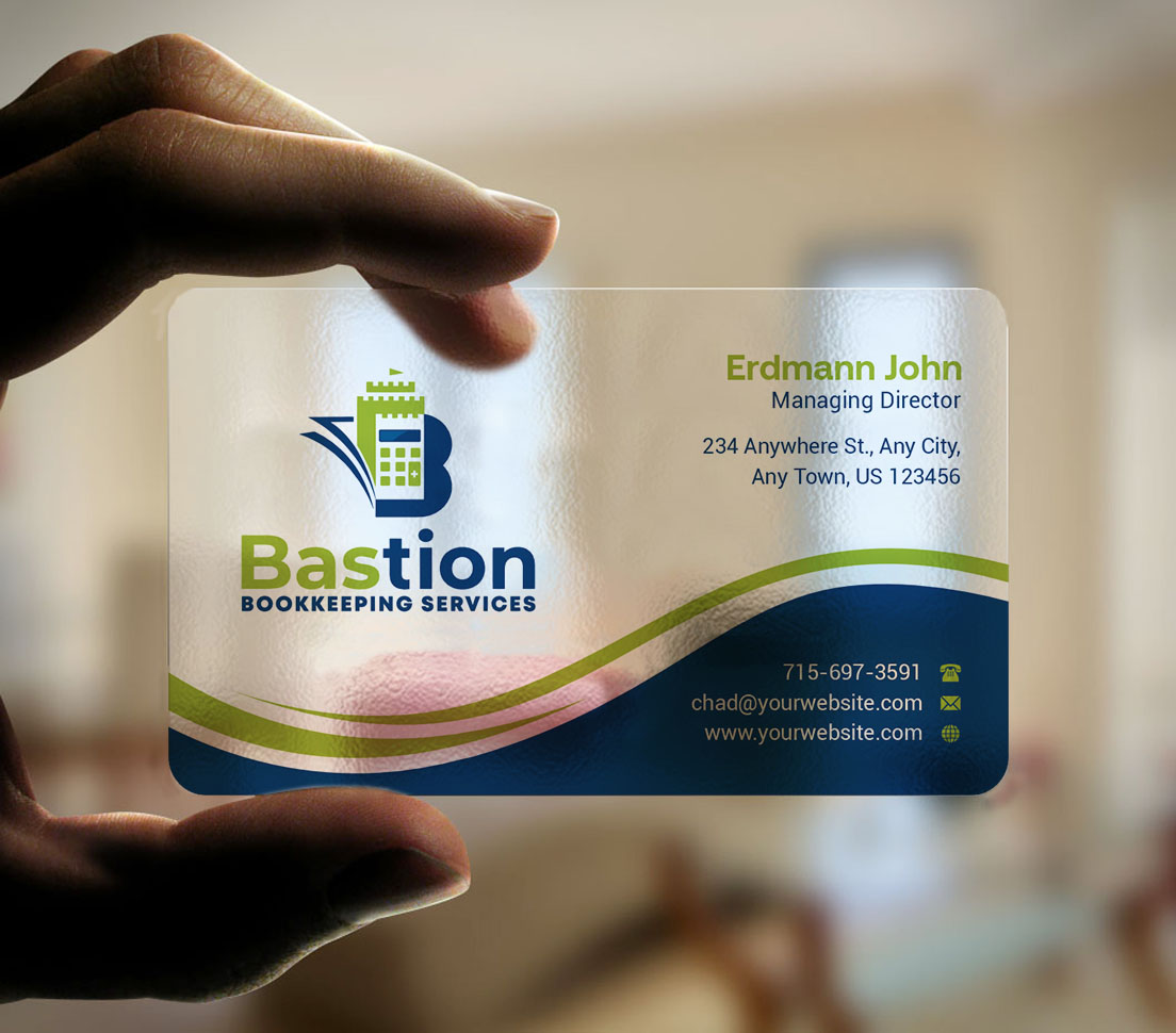 Business Card Design by INDIAN_Ashok for Bastion Bookkeeping Services | Design #33901540