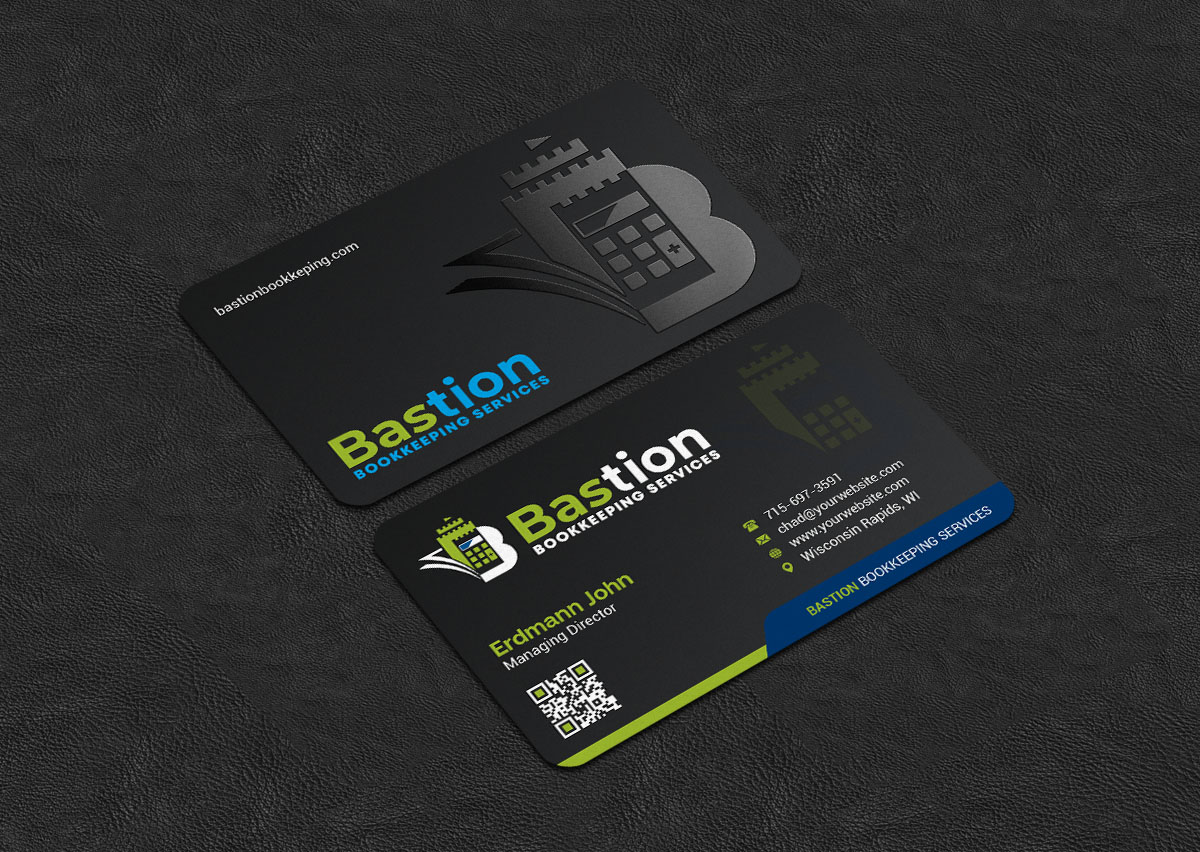 Business Card Design by INDIAN_Ashok for Bastion Bookkeeping Services | Design #33901545