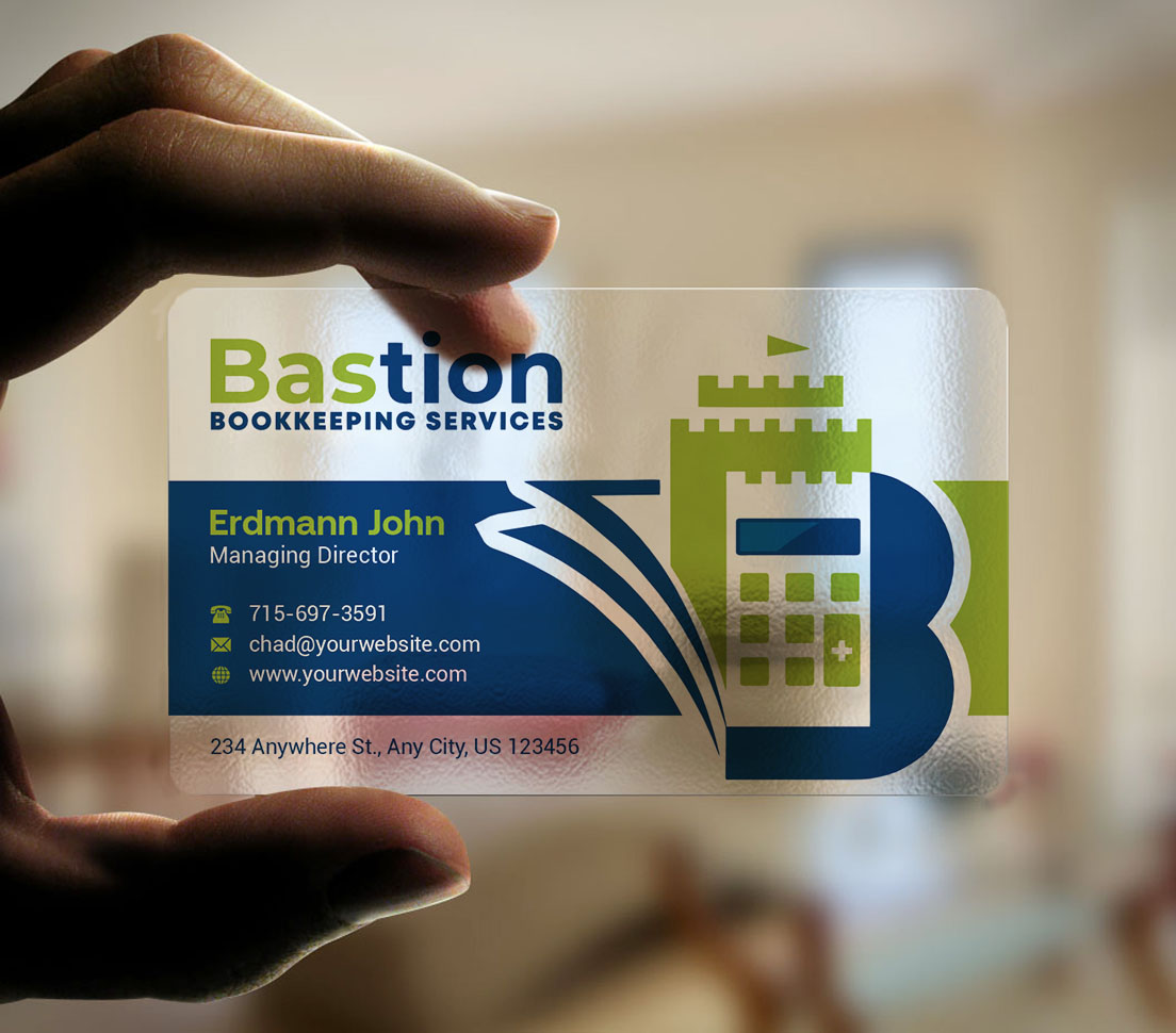 Business Card Design by INDIAN_Ashok for Bastion Bookkeeping Services | Design #33901546