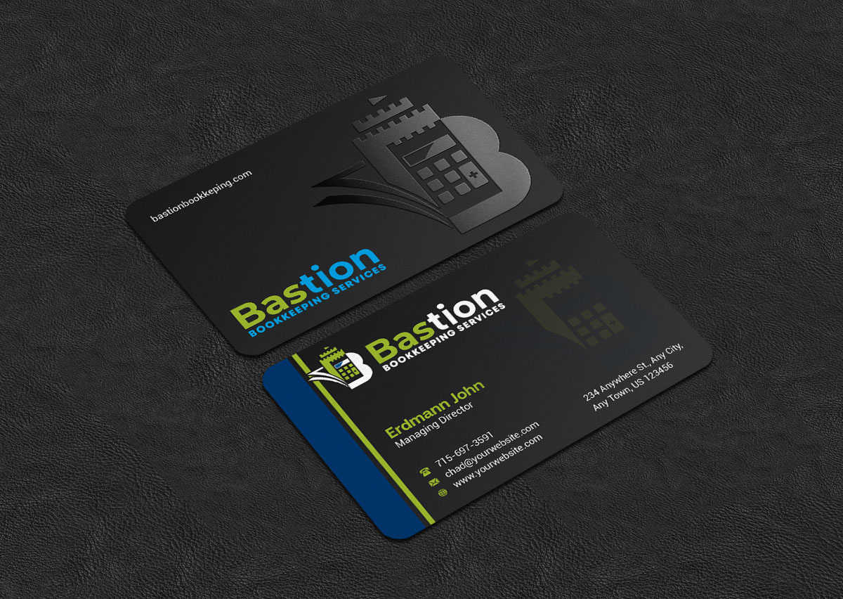 Business Card Design by INDIAN_Ashok for Bastion Bookkeeping Services | Design #33901552