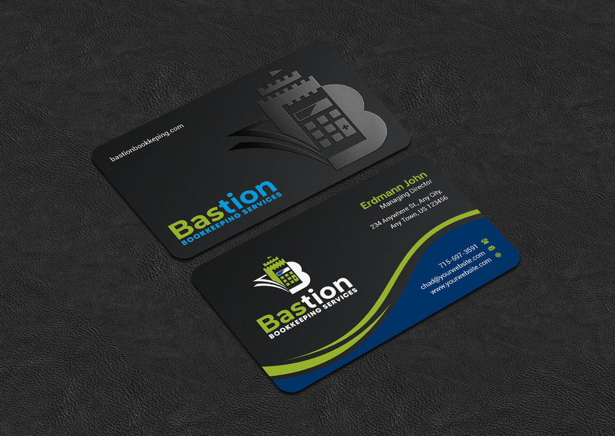 Diseño de Tarjeta de Presentación por INDIAN_Ashok para Bastion Bookkeeping Services | Diseño #33901554