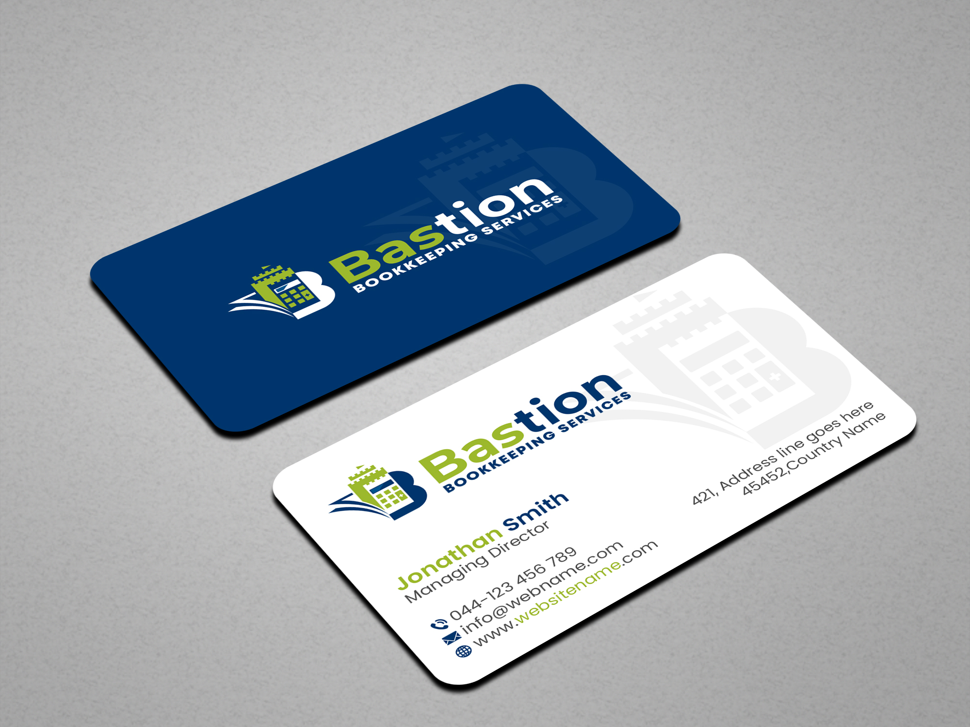 Business Card Design by Creations Box 2015 for Bastion Bookkeeping Services | Design #33893899