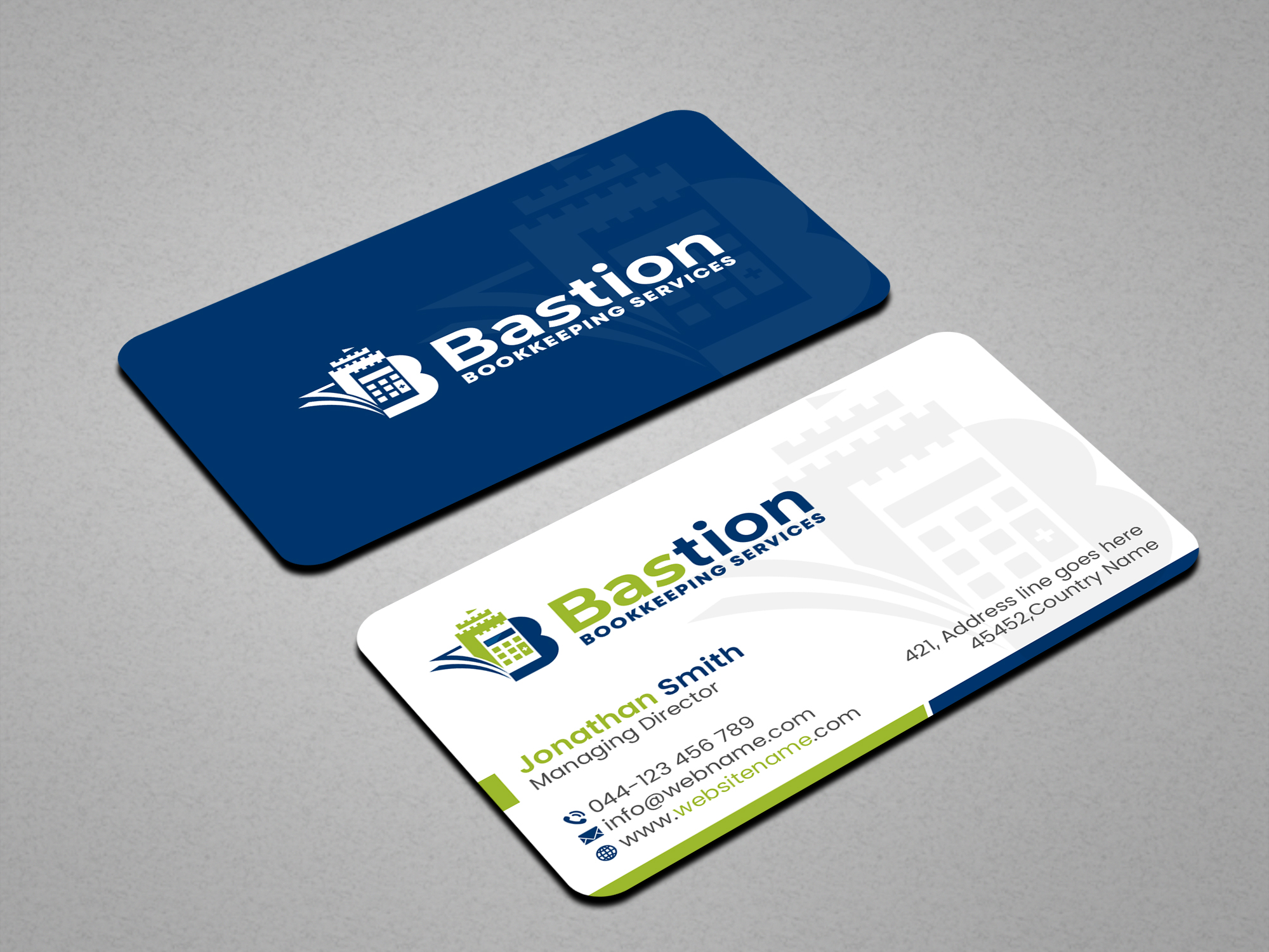 Business Card Design by Creations Box 2015 for Bastion Bookkeeping Services | Design #33893909