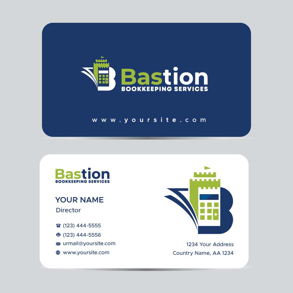 Business Card Design by H4R5Z for Bastion Bookkeeping Services | Design #33893914