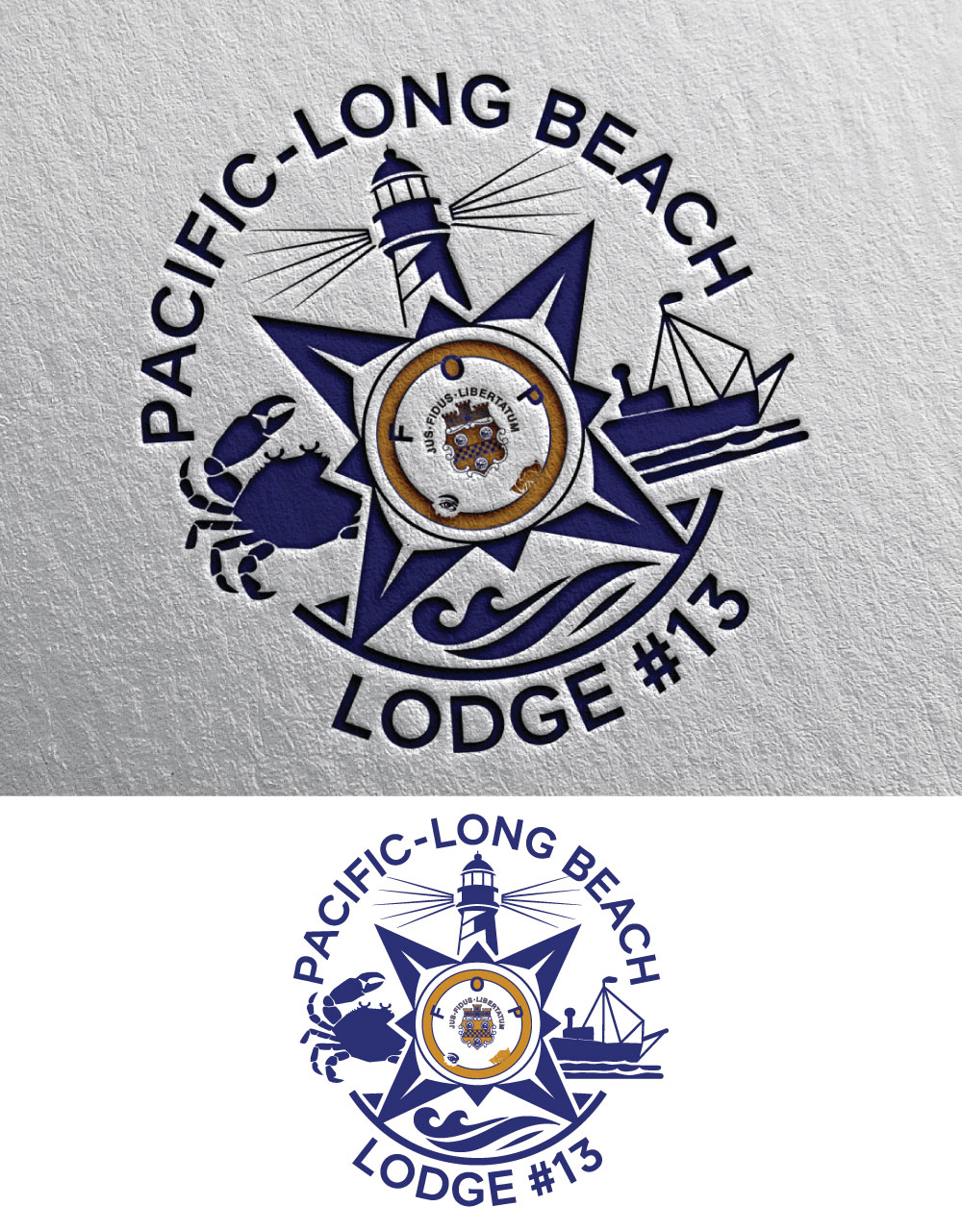 Logo Design by bute for Pacific-Long Beach Lodge #13 | Design #33918548