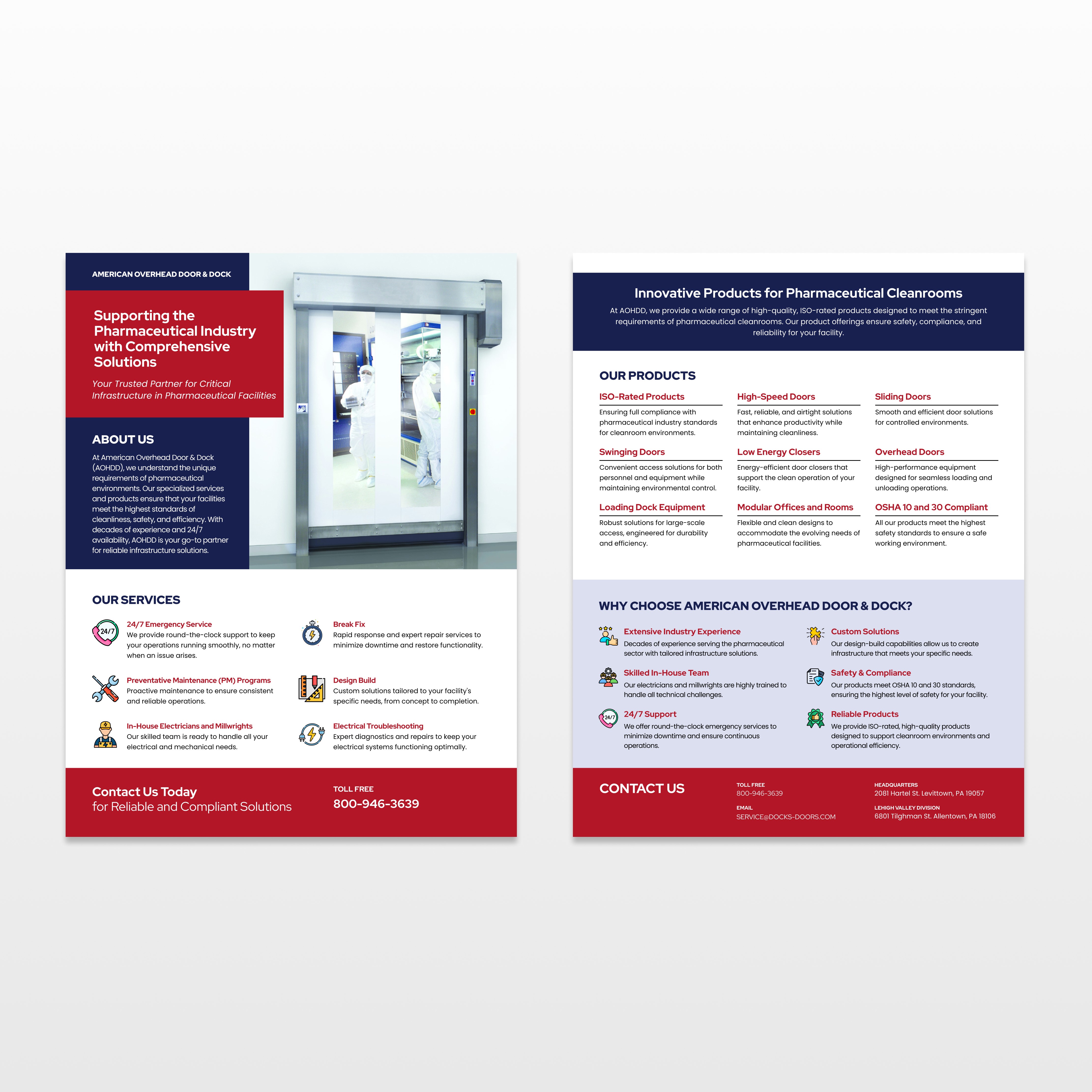 Diseño de Brochure por Fuuma para American Overhead Door And Dock | Diseño #33916539