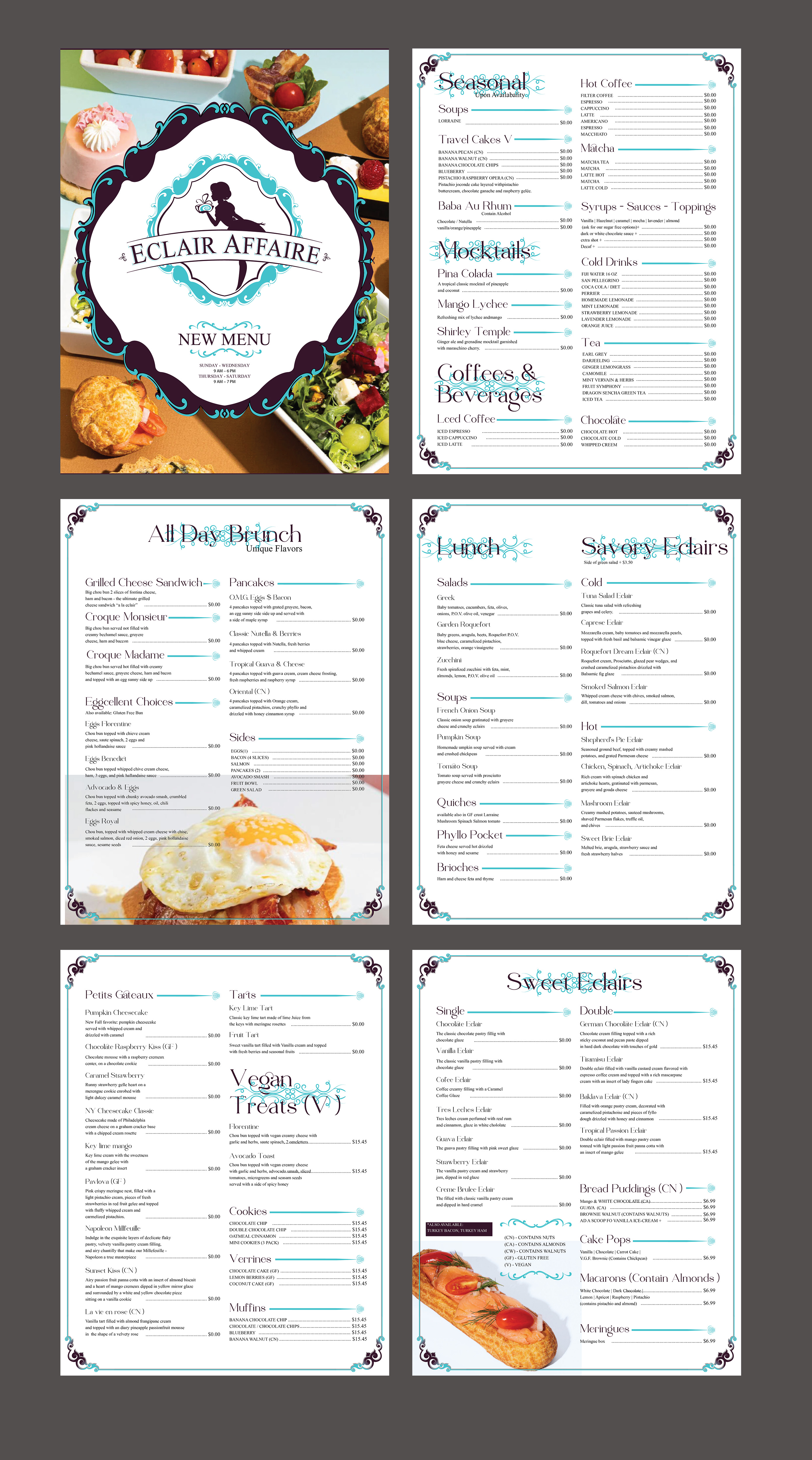 Menu Design by Fine Graphics House for this project | Design #33927426