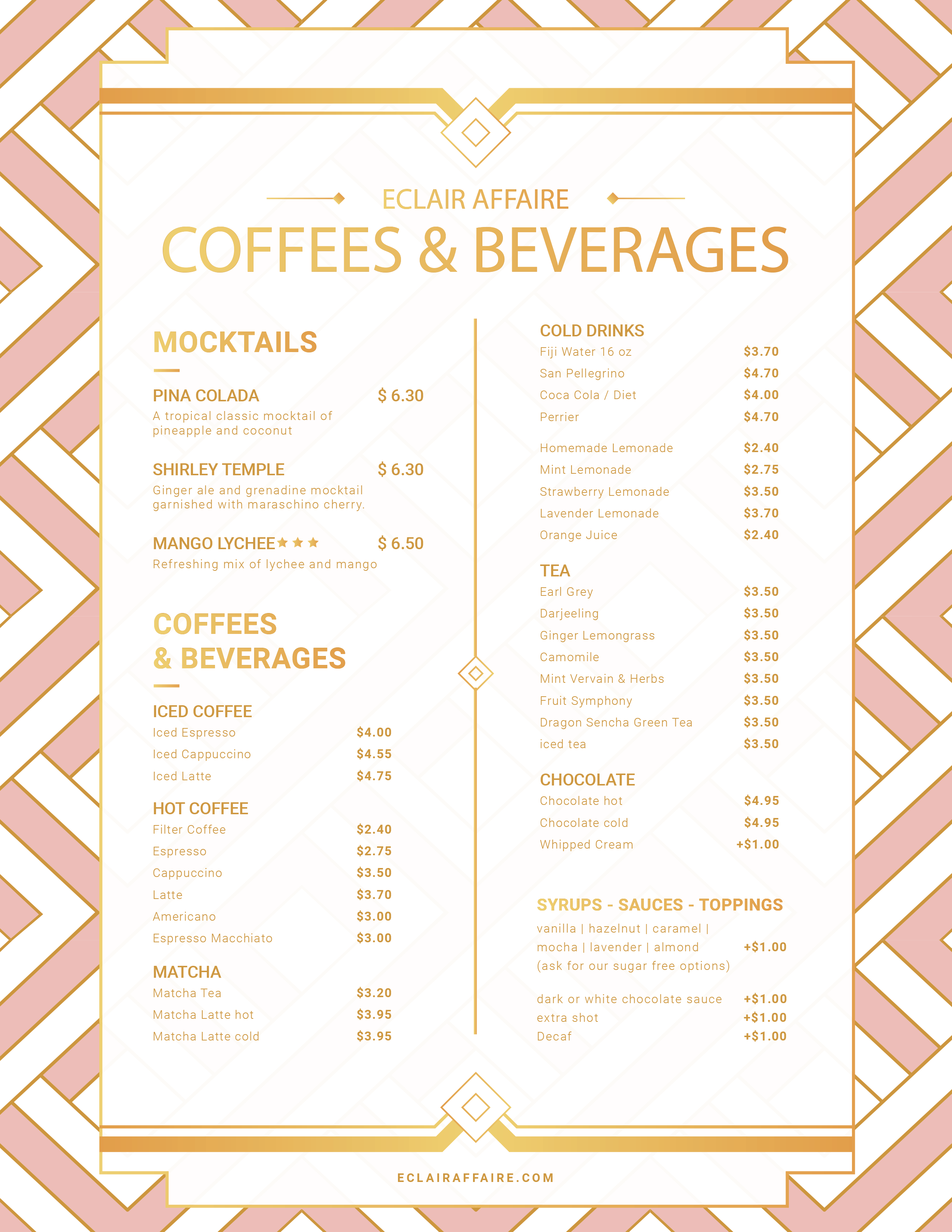 Menu Design by Shark_Moustache for this project | Design #33949084