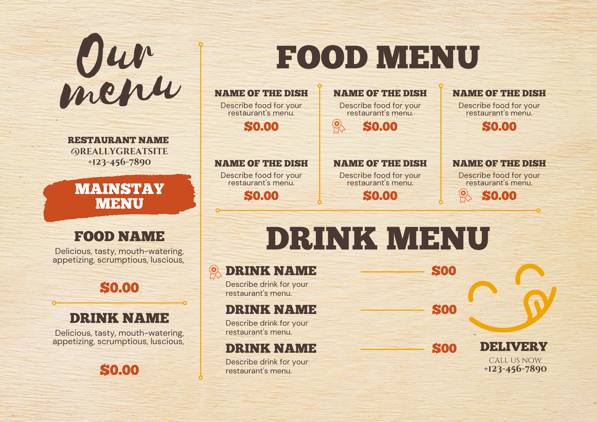 Menu Design by dan99 for this project | Design #33923226