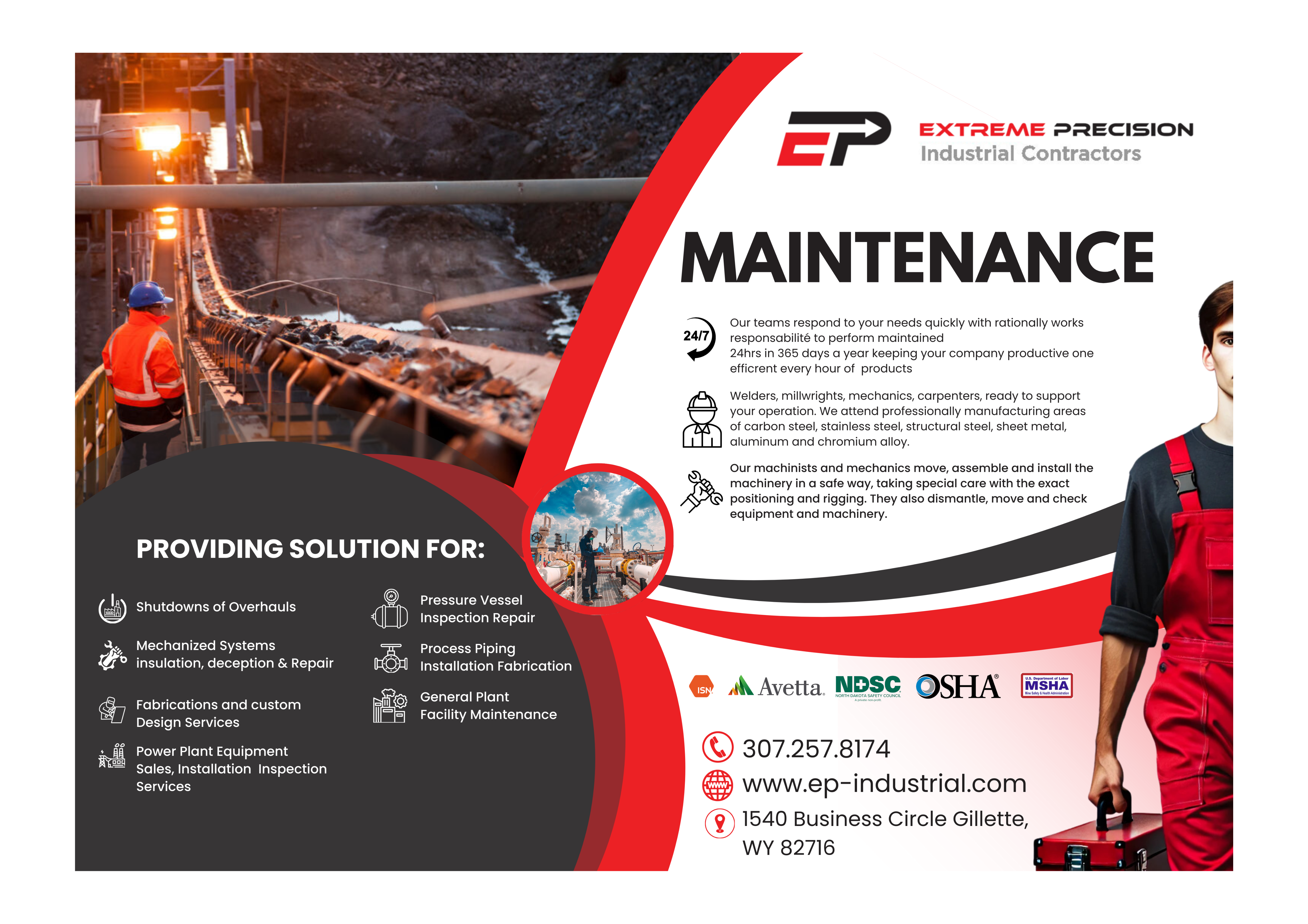 Flyer Design by Custom A for Extreme Precision Industrial Contractors | Design #33913616