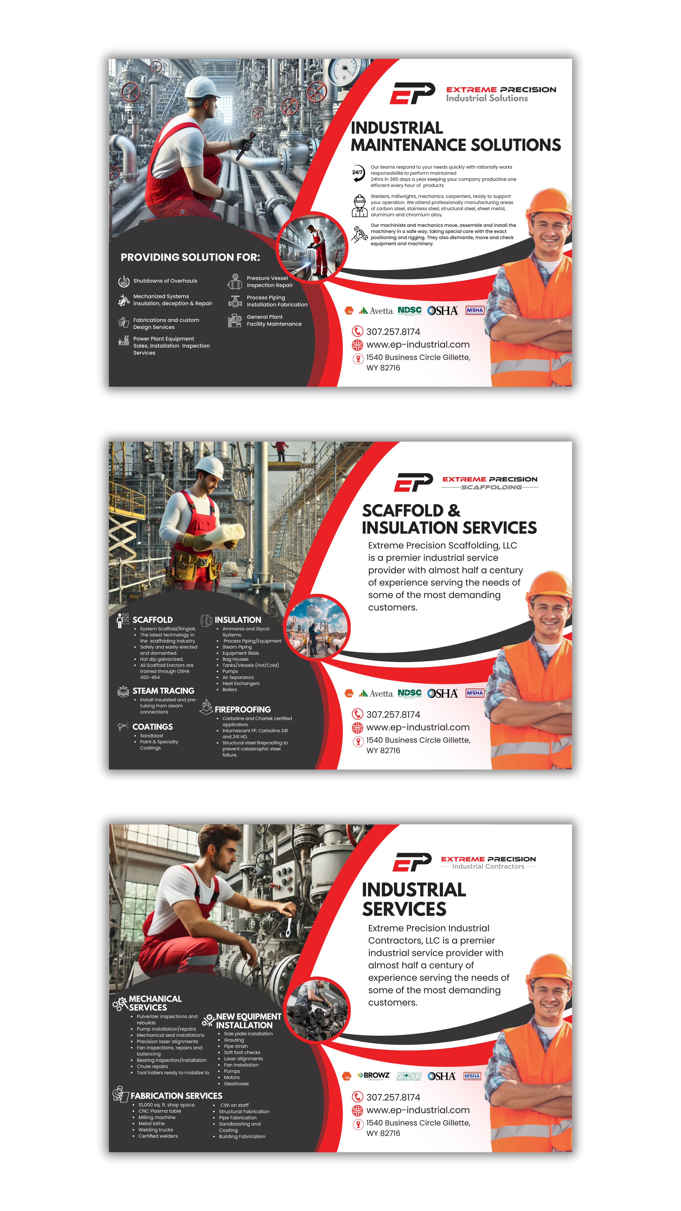 Flyer Design by Custom A for Extreme Precision Industrial Contractors | Design #33915944