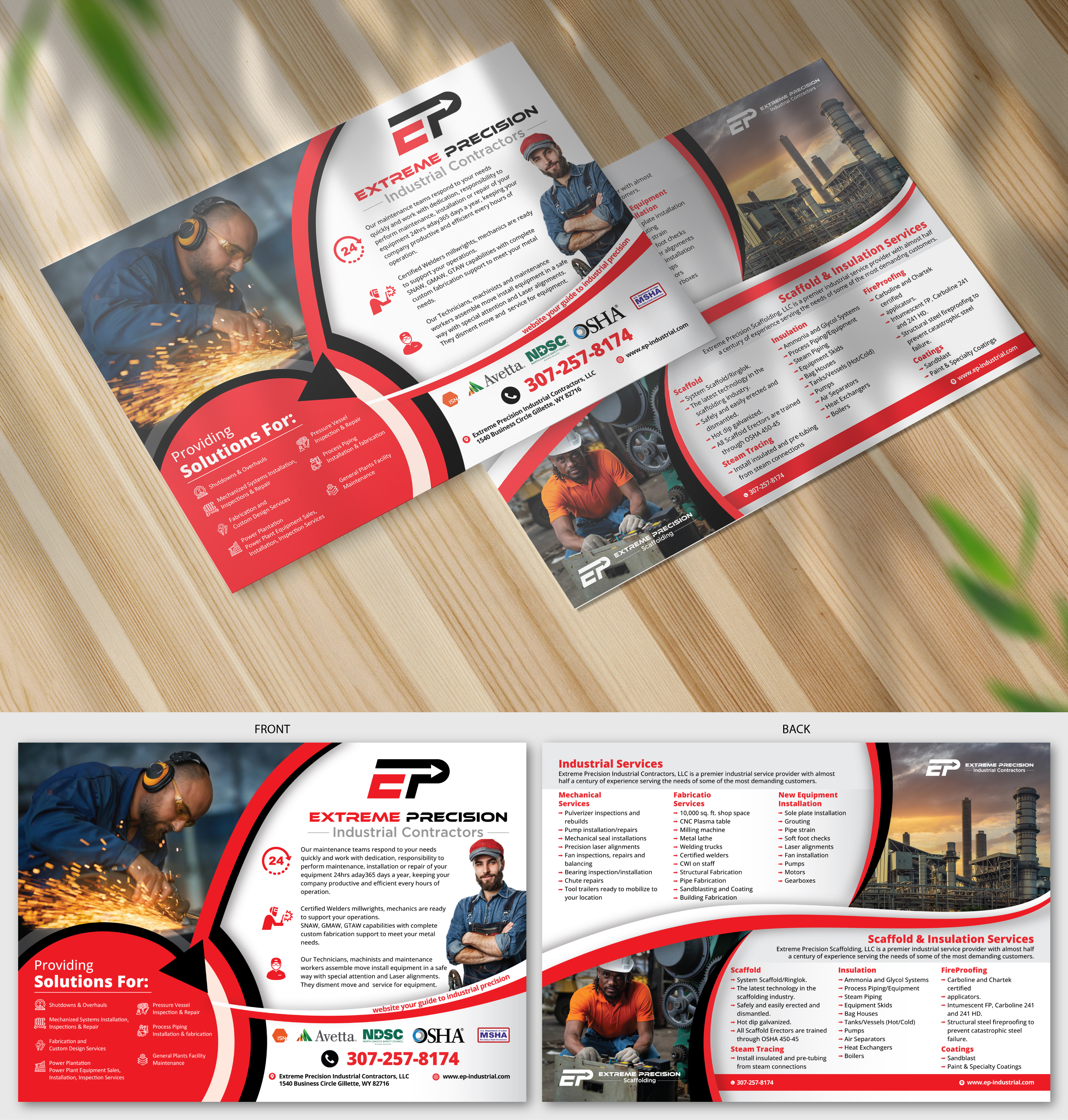 Design de Flyer par Impressive Designs pour Extreme Precision Industrial Contractors | Design : #33930375