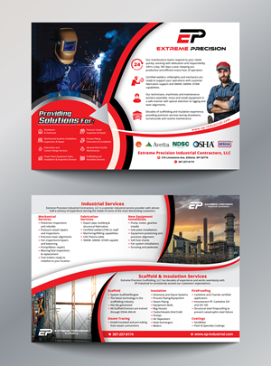 Design de Flyer par Impressive Designs pour Extreme Precision Industrial Contractors | Design : #34000693