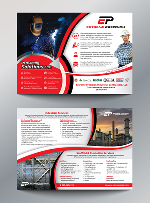 Design de Flyer par Impressive Designs pour Extreme Precision Industrial Contractors | Design : #34140315