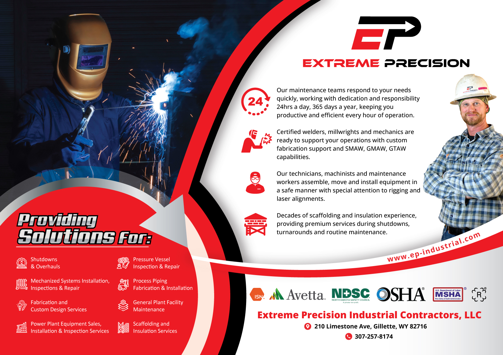 Flyer Design by Impressive Designs for Extreme Precision Industrial Contractors | Design #34325810