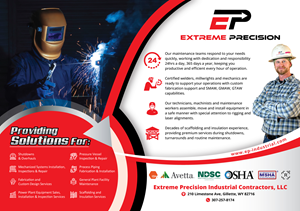 Design de Flyer par Impressive Designs pour Extreme Precision Industrial Contractors | Design : #34325810