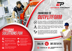 Design de Flyer par HeshanKavinda pour Extreme Precision Industrial Contractors | Design : #33916578