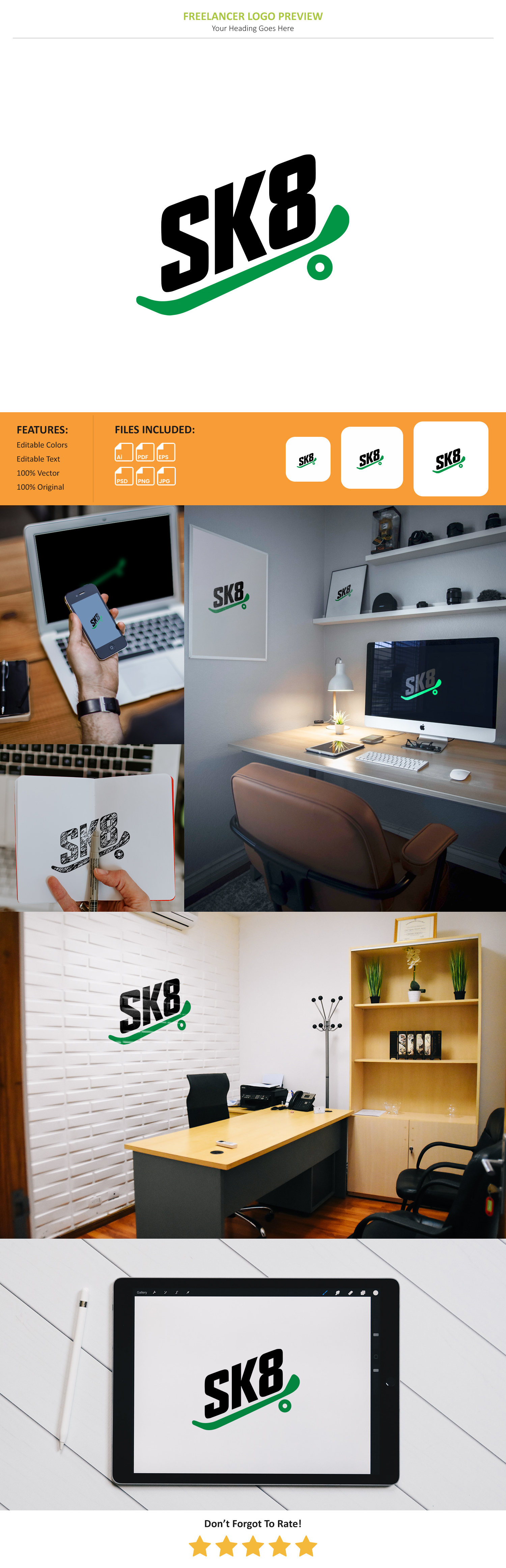 Diseño de Logo por VectorForge para sk8 | Diseño #33911924