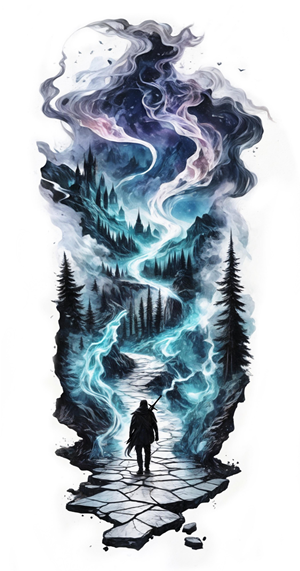 Nomad Warrior Opening to Bleak Sky/Mountains/Flora