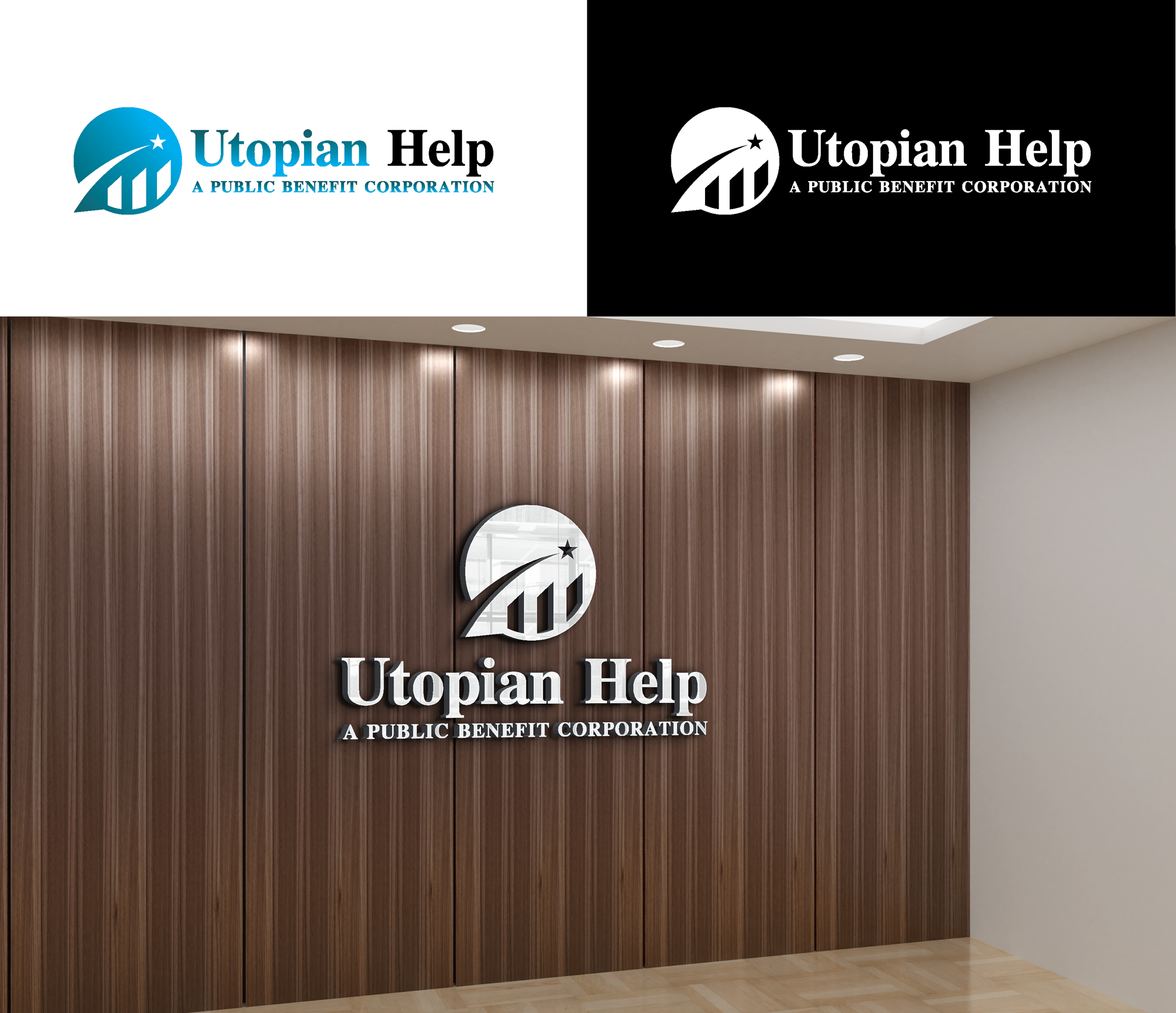 Logo Design by RA-bica for Utopian Help PBC | Design #33953724