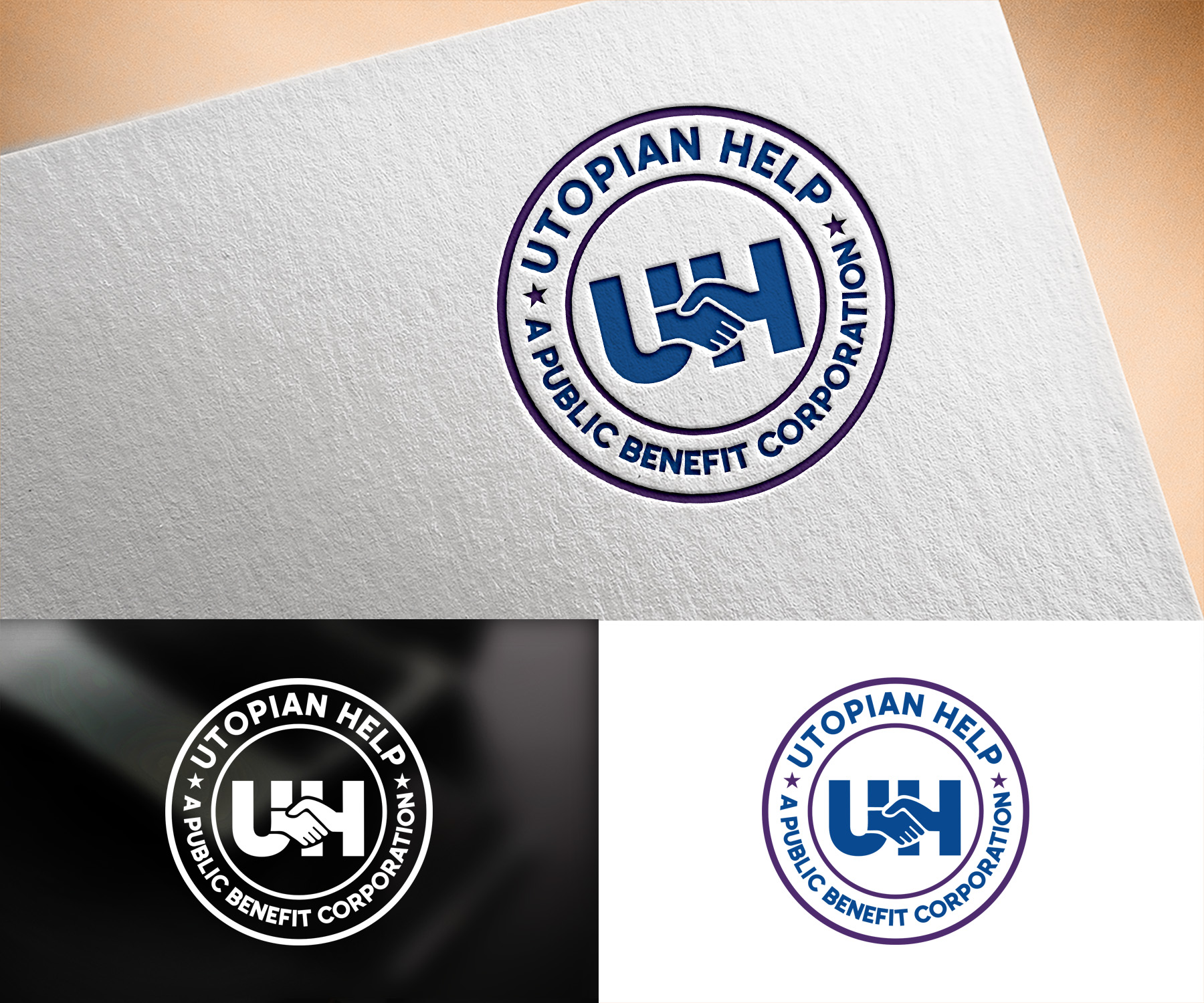 Logo Design by Vishak vasu for Utopian Help PBC | Design #33980289