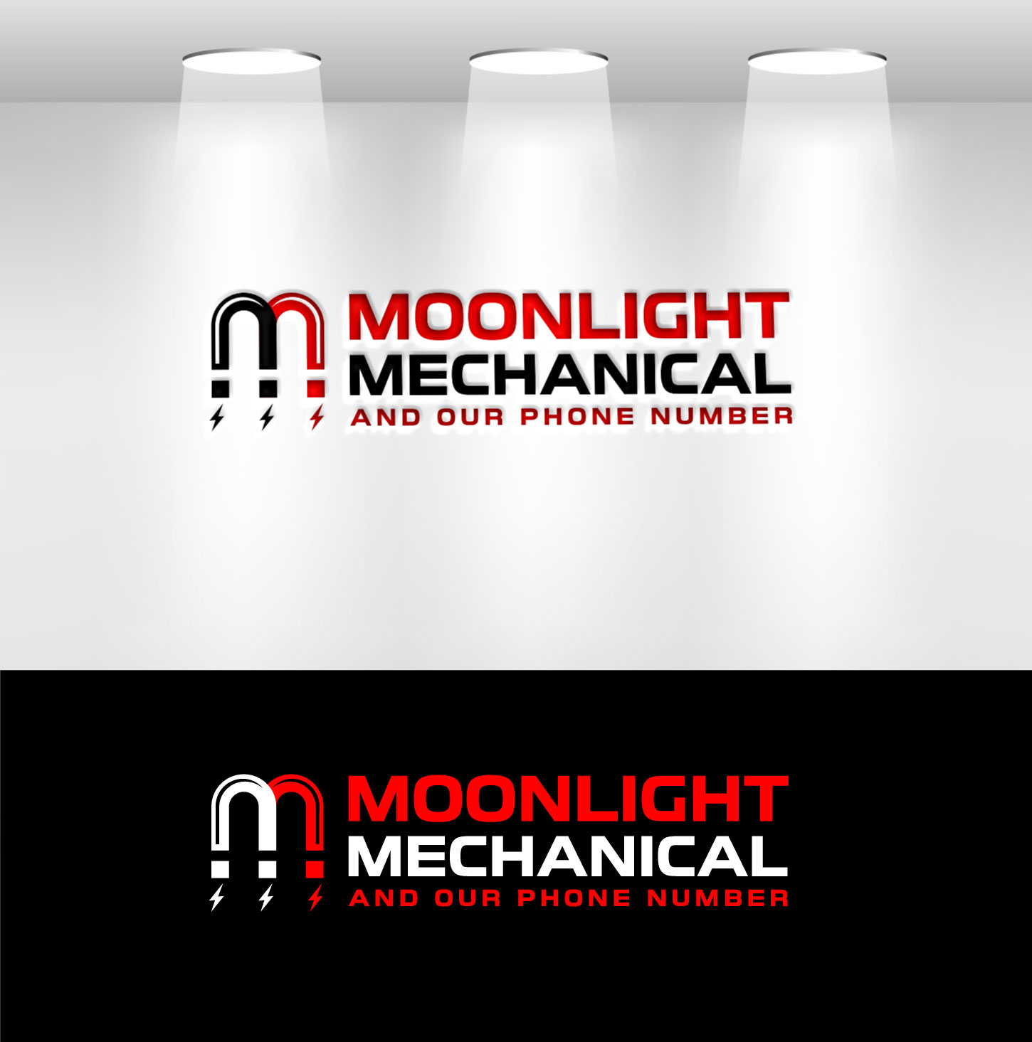 Logo Design by Mi Design1 for Moonlight Mechanical | Design #33948108