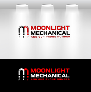 Logo Design by Mi Design1 for Moonlight Mechanical | Design: #33948108
