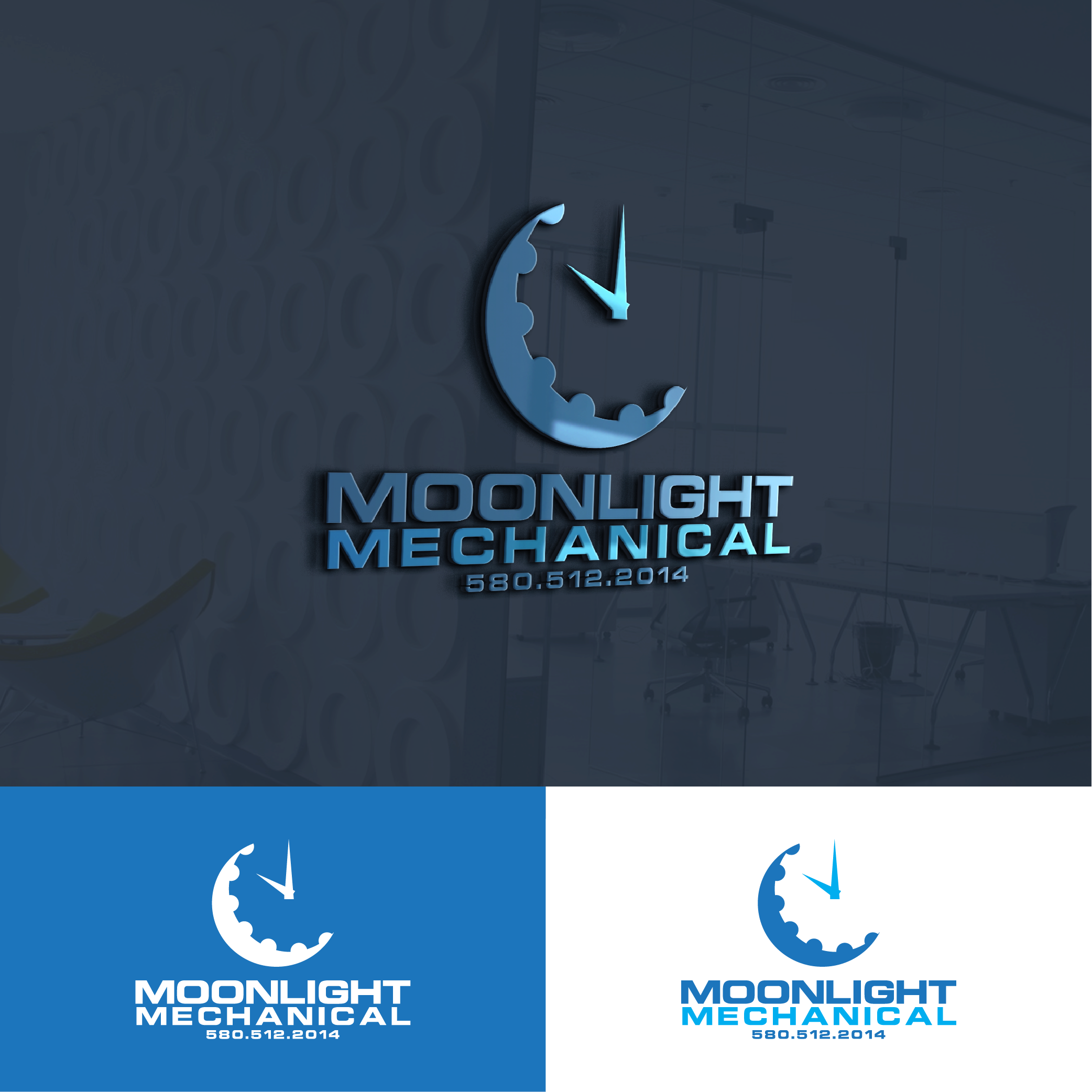 Logo Design by sengkuat for Moonlight Mechanical | Design #33955108