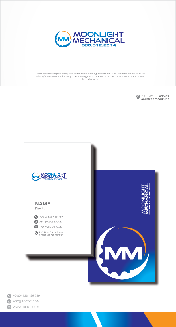 Logo Design by zebronicgraphic for Moonlight Mechanical | Design #33952153