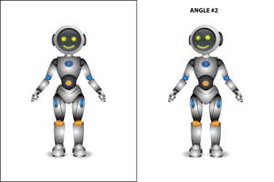 Design a cool futuristic robot for our brand identity as an Avatar