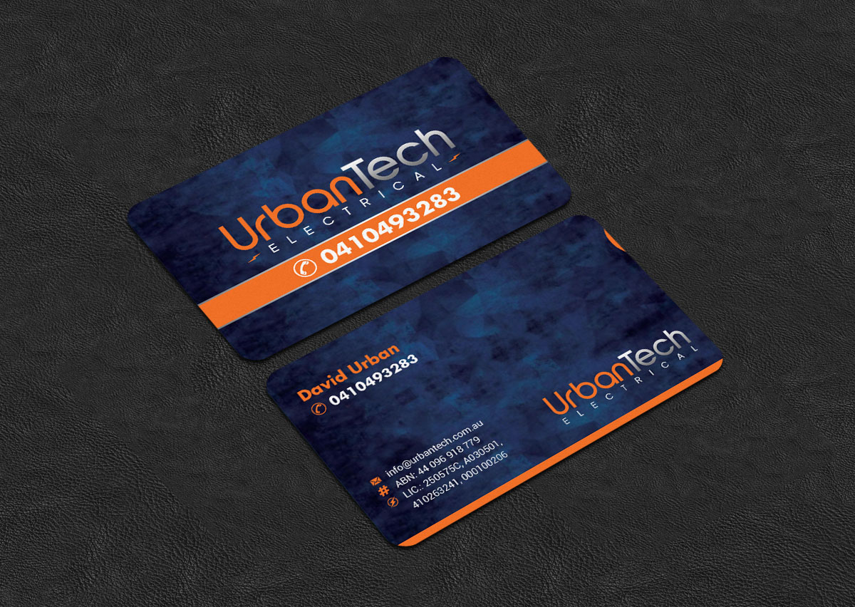 Business Card Design by INDIAN_Ashok for Urbantech electrical | Design #33960089