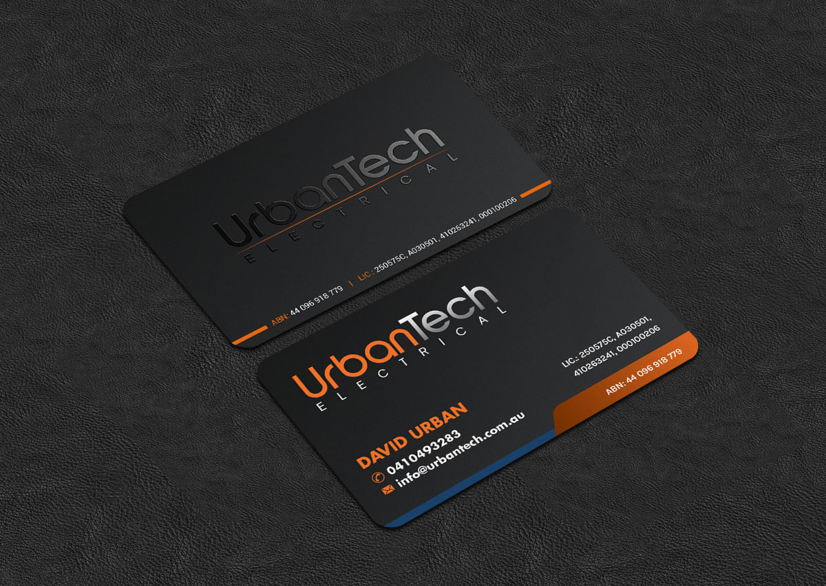 Business Card Design by INDIAN_Ashok for Urbantech electrical | Design #33960096