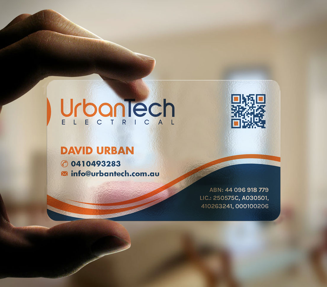 Business Card Design by INDIAN_Ashok for Urbantech electrical | Design #33960100