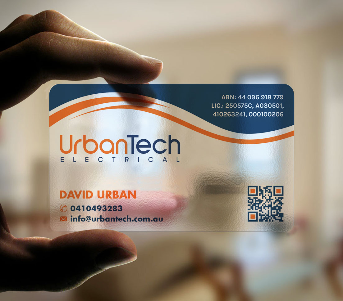 Business Card Design by INDIAN_Ashok for Urbantech electrical | Design #33960101