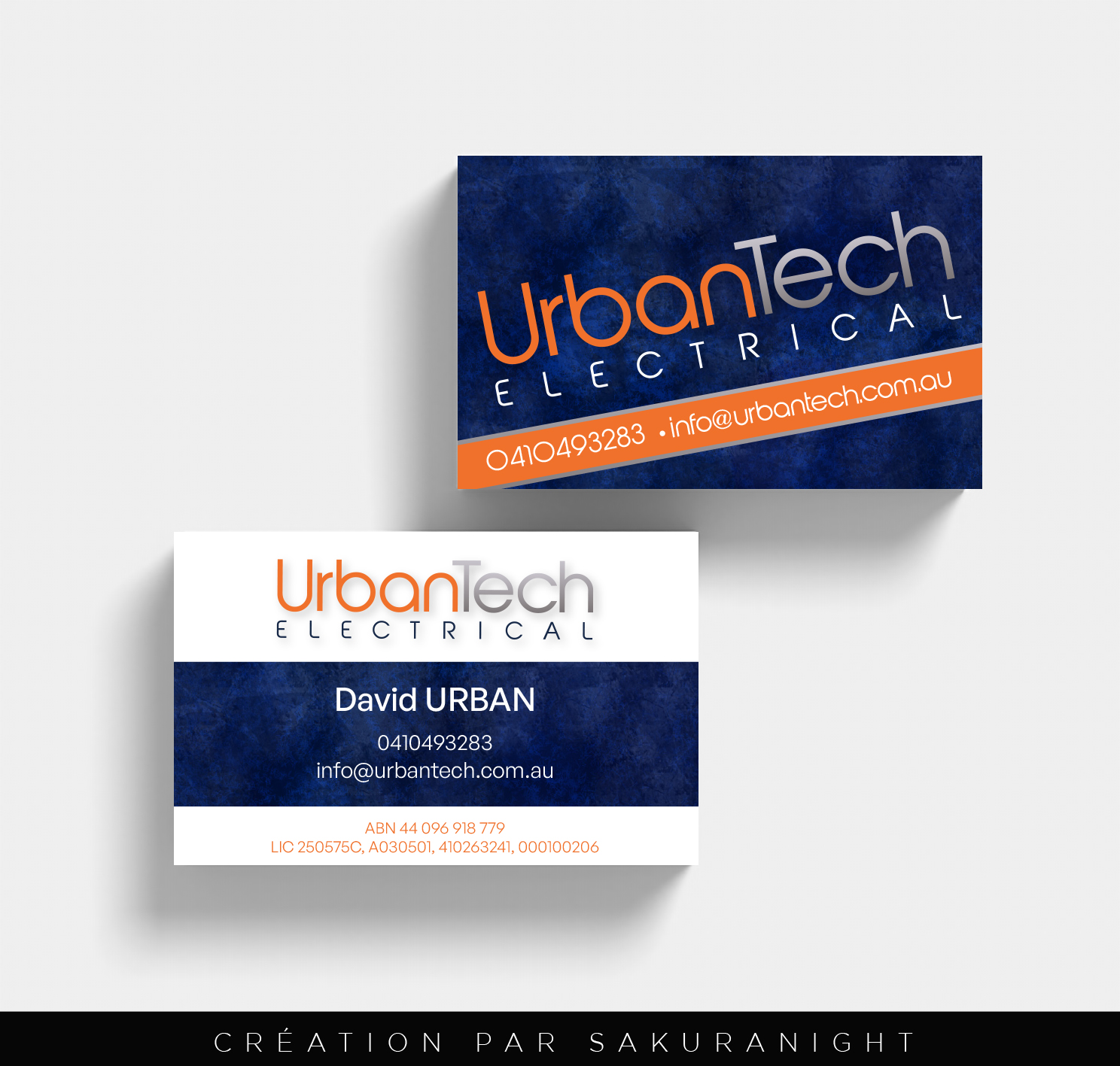 Business Card Design by Sakuranight for Urbantech electrical | Design #33954521
