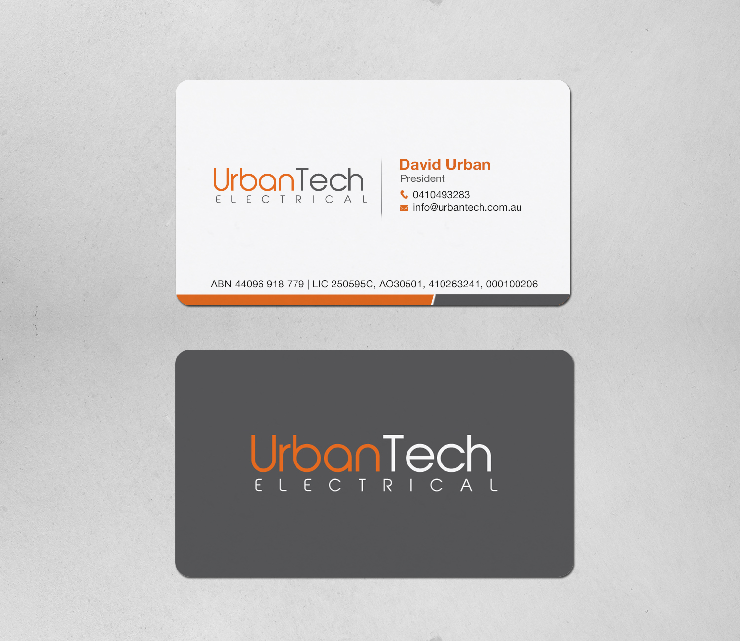 Business Card Design by chandrayaan.creative for Urbantech electrical | Design #33960032
