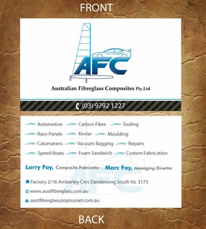 Design de Carte de Visite par Sandy1155 pour Australian Fibreglass Composites | Design : #3107677
