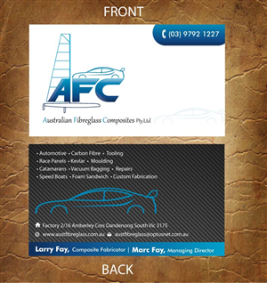 Design de Carte de Visite par Sandy1155 pour Australian Fibreglass Composites | Design : #3107691