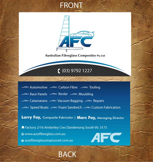 Design de Carte de Visite par Sandy1155 pour Australian Fibreglass Composites | Design : #3107710