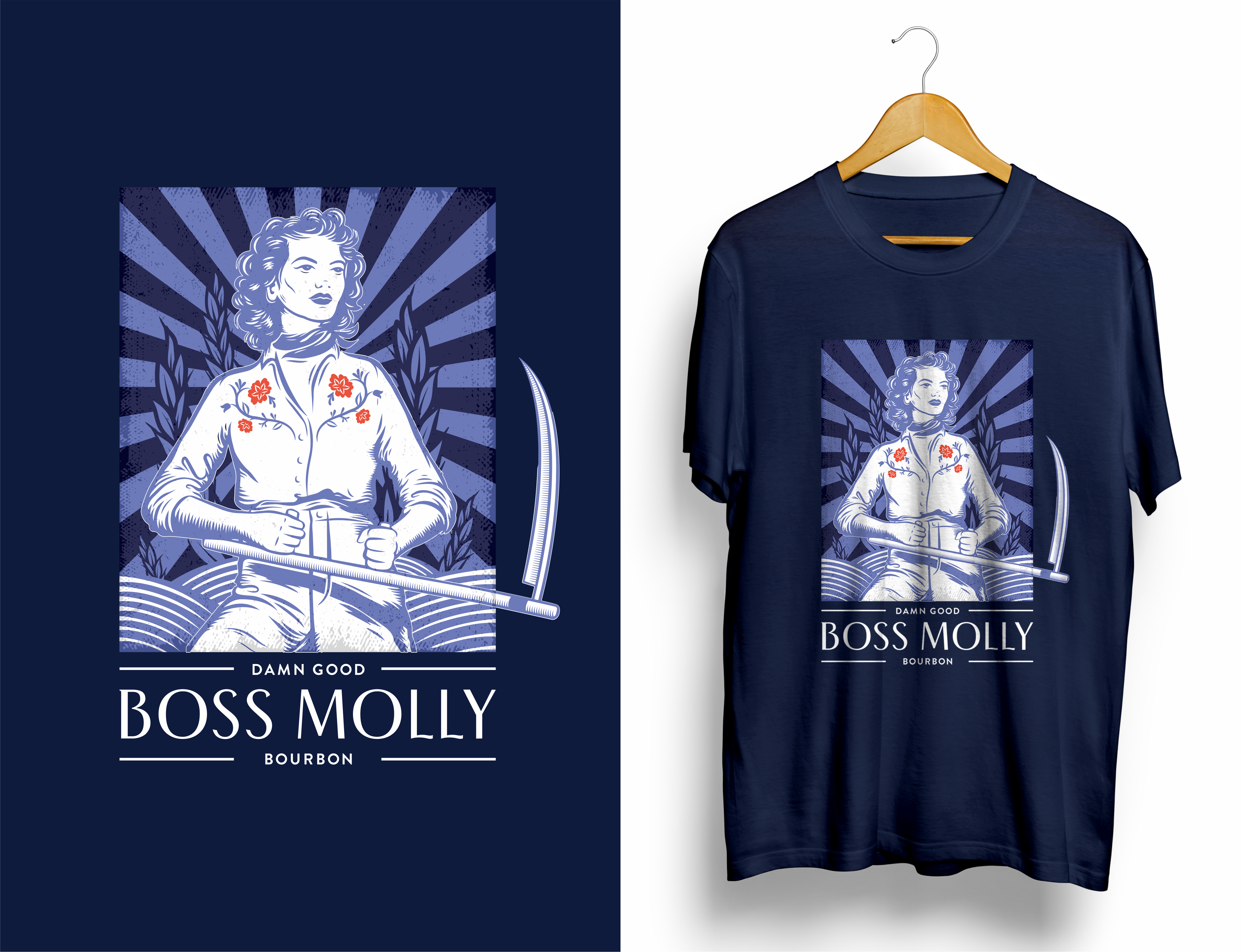 T-shirt Design by yusmoker for Boss Molly Bourbon | Design #34012339