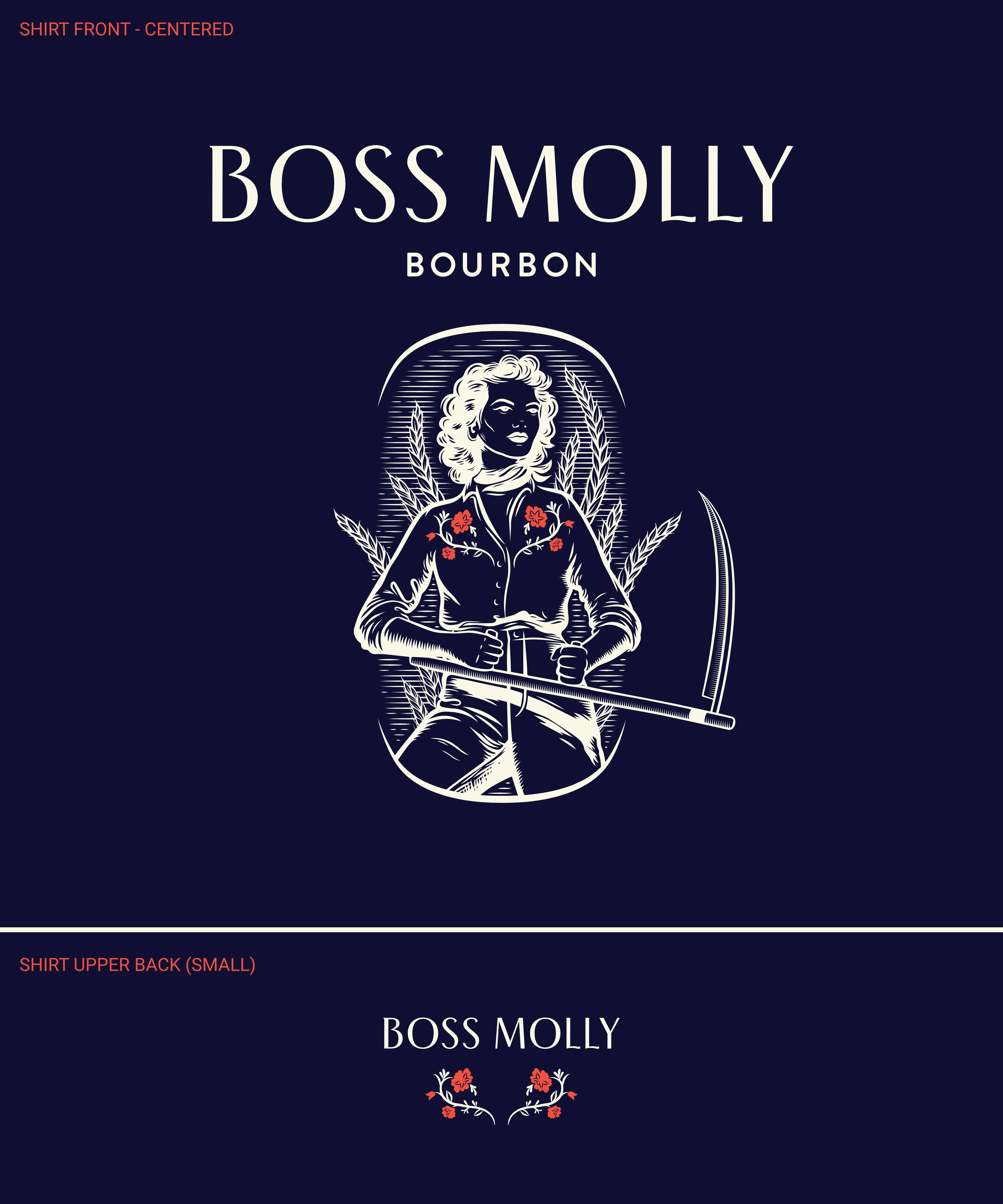 T-shirt Design by Mclickster Designs for Boss Molly Bourbon | Design #33967852